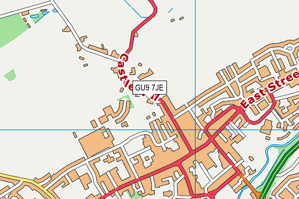 GU9 7JE map - OS VectorMap District (Ordnance Survey)