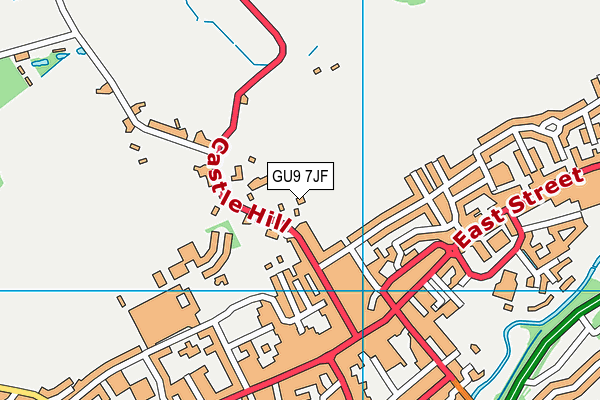 GU9 7JF map - OS VectorMap District (Ordnance Survey)