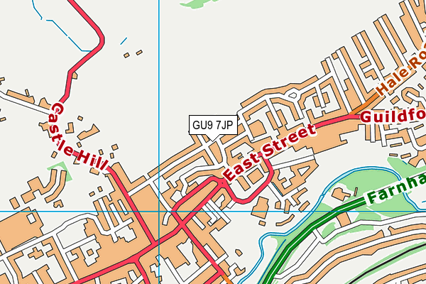 GU9 7JP map - OS VectorMap District (Ordnance Survey)