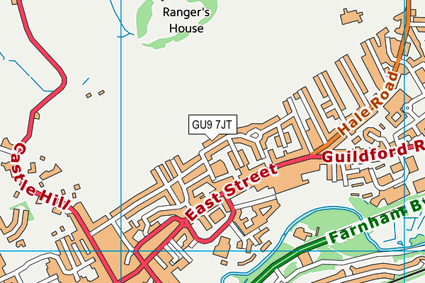 GU9 7JT map - OS VectorMap District (Ordnance Survey)