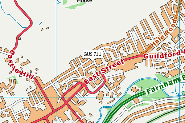 GU9 7JU map - OS VectorMap District (Ordnance Survey)