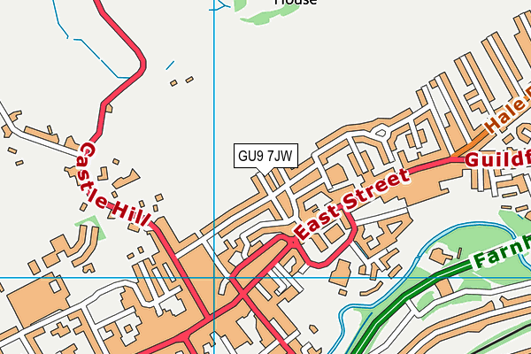 GU9 7JW map - OS VectorMap District (Ordnance Survey)