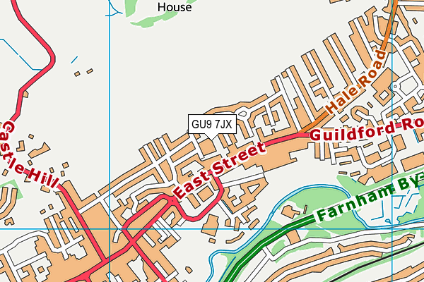 GU9 7JX map - OS VectorMap District (Ordnance Survey)