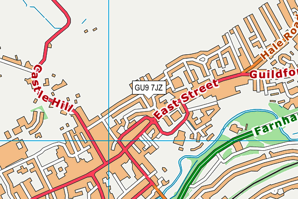 GU9 7JZ map - OS VectorMap District (Ordnance Survey)