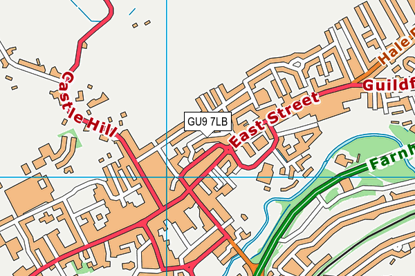 GU9 7LB map - OS VectorMap District (Ordnance Survey)