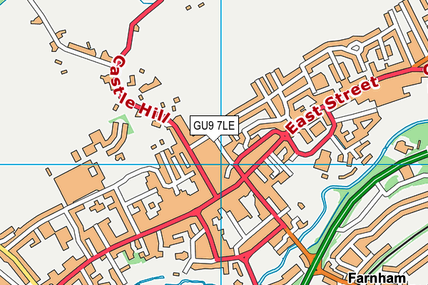 GU9 7LE map - OS VectorMap District (Ordnance Survey)