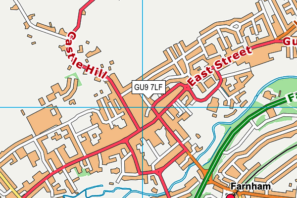 GU9 7LF map - OS VectorMap District (Ordnance Survey)