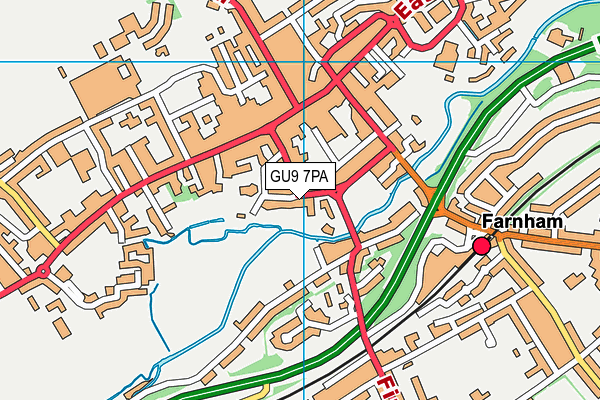 GU9 7PA map - OS VectorMap District (Ordnance Survey)