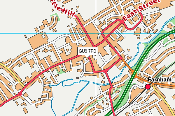 GU9 7PD map - OS VectorMap District (Ordnance Survey)
