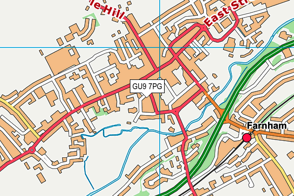 GU9 7PG map - OS VectorMap District (Ordnance Survey)