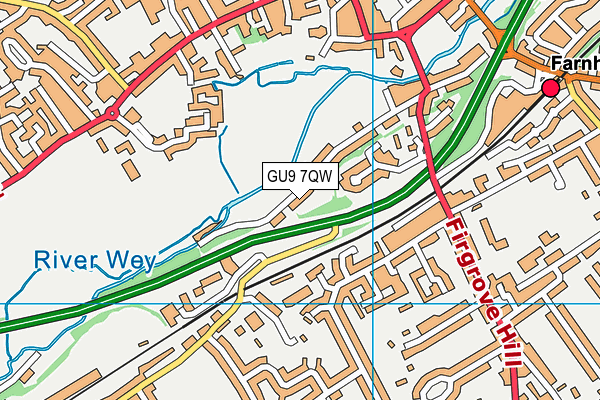 GU9 7QW map - OS VectorMap District (Ordnance Survey)