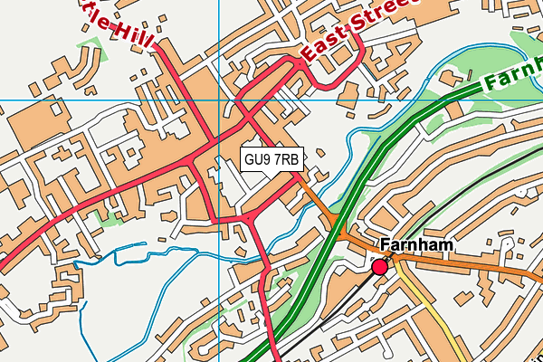 GU9 7RB map - OS VectorMap District (Ordnance Survey)