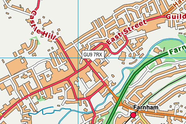 GU9 7RX map - OS VectorMap District (Ordnance Survey)