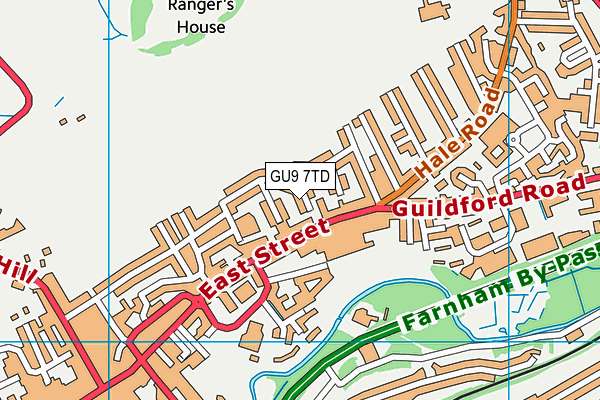GU9 7TD map - OS VectorMap District (Ordnance Survey)