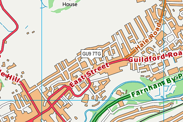 GU9 7TG map - OS VectorMap District (Ordnance Survey)
