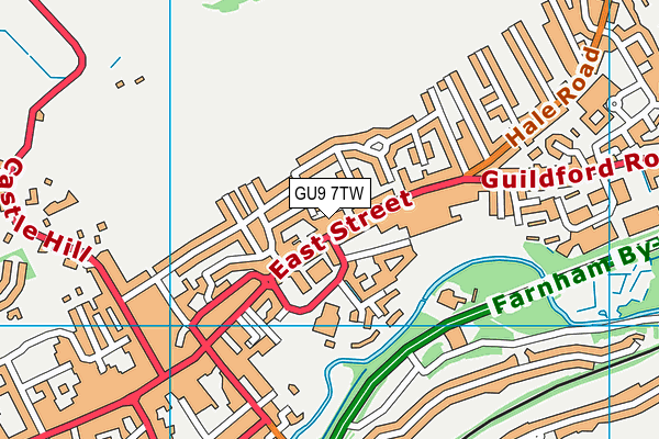 GU9 7TW map - OS VectorMap District (Ordnance Survey)