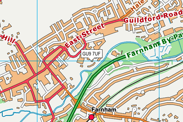GU9 7UF map - OS VectorMap District (Ordnance Survey)
