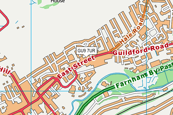 GU9 7UR map - OS VectorMap District (Ordnance Survey)