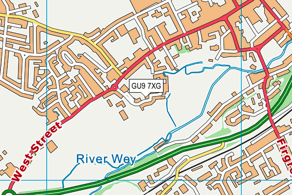 GU9 7XG map - OS VectorMap District (Ordnance Survey)