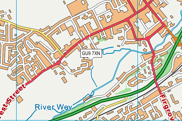 GU9 7XN map - OS VectorMap District (Ordnance Survey)