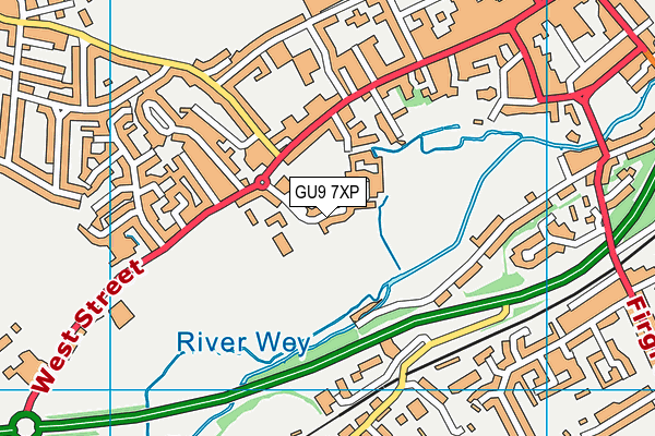 GU9 7XP map - OS VectorMap District (Ordnance Survey)