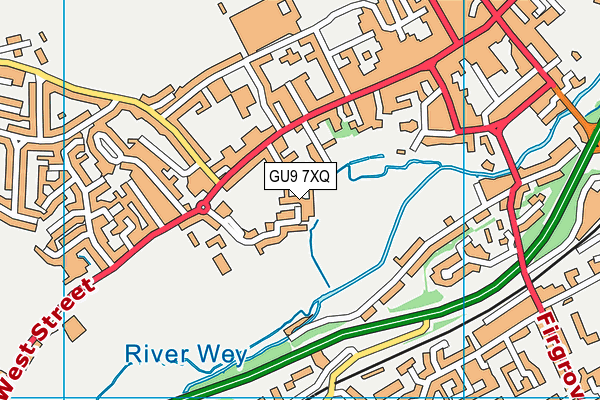 GU9 7XQ map - OS VectorMap District (Ordnance Survey)