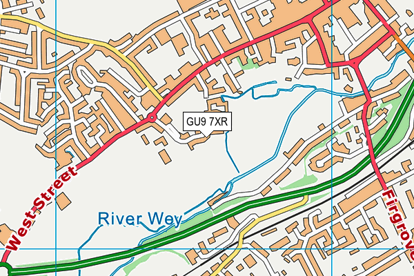 GU9 7XR map - OS VectorMap District (Ordnance Survey)