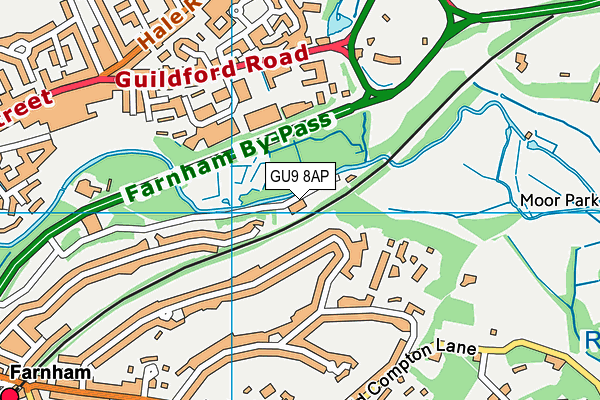 GU9 8AP map - OS VectorMap District (Ordnance Survey)