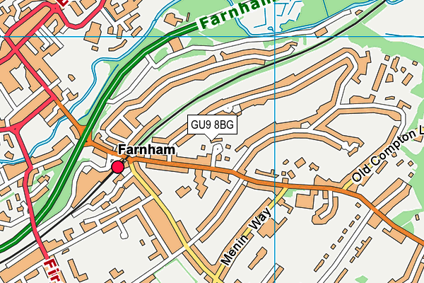 GU9 8BG map - OS VectorMap District (Ordnance Survey)