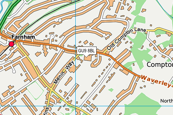 GU9 8BL map - OS VectorMap District (Ordnance Survey)