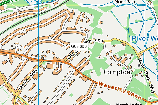 GU9 8BS map - OS VectorMap District (Ordnance Survey)