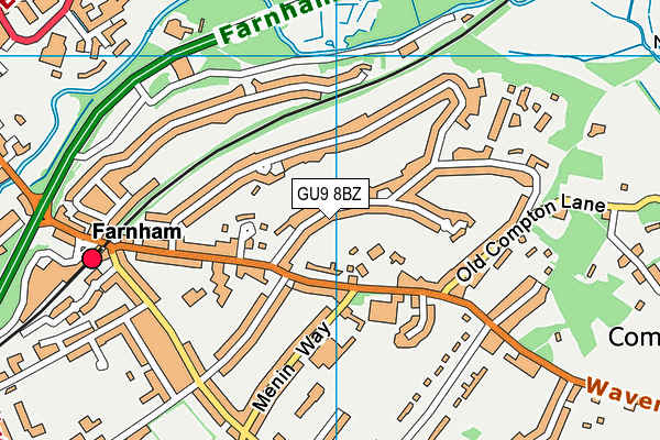 GU9 8BZ map - OS VectorMap District (Ordnance Survey)