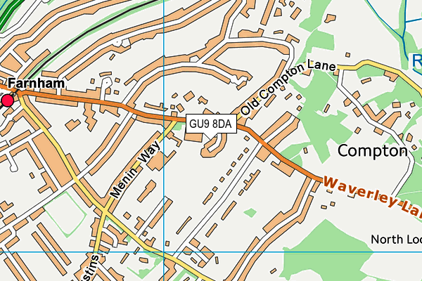 GU9 8DA map - OS VectorMap District (Ordnance Survey)