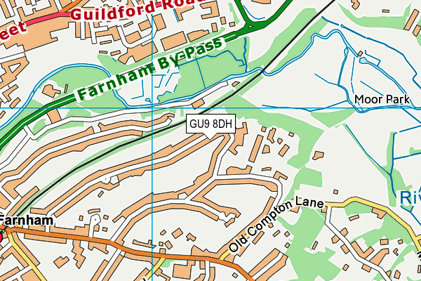 GU9 8DH map - OS VectorMap District (Ordnance Survey)