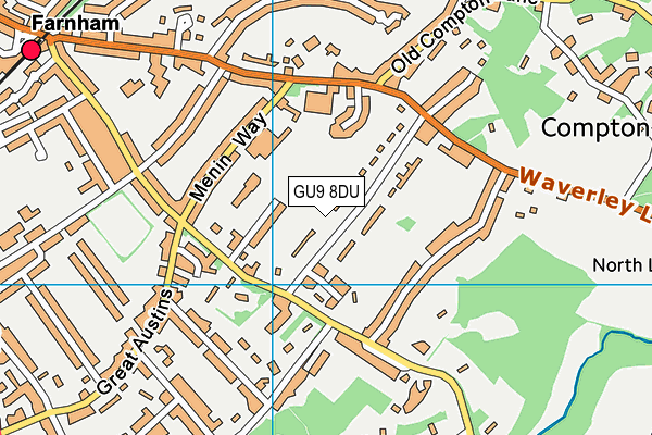 GU9 8DU map - OS VectorMap District (Ordnance Survey)
