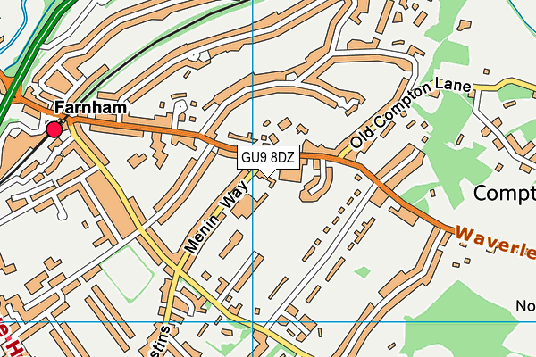 GU9 8DZ map - OS VectorMap District (Ordnance Survey)