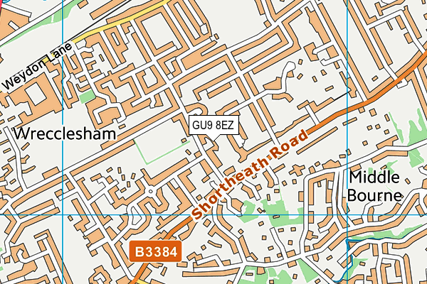 GU9 8EZ map - OS VectorMap District (Ordnance Survey)