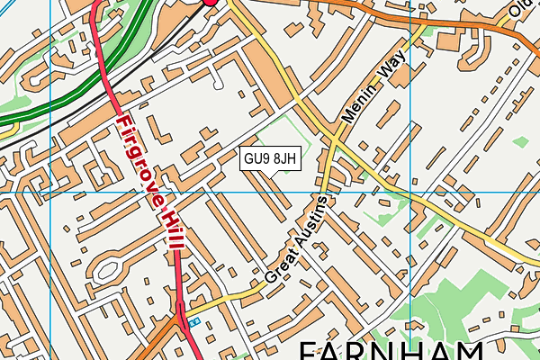 GU9 8JH map - OS VectorMap District (Ordnance Survey)