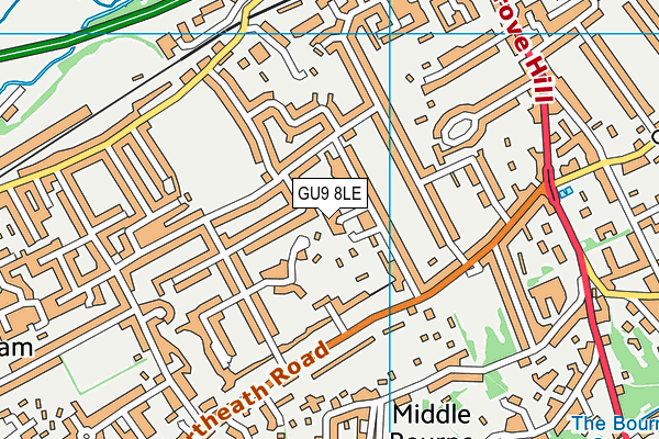 GU9 8LE map - OS VectorMap District (Ordnance Survey)