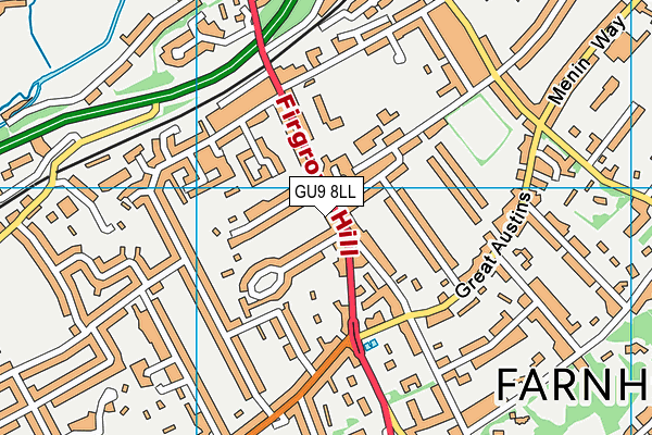 GU9 8LL map - OS VectorMap District (Ordnance Survey)