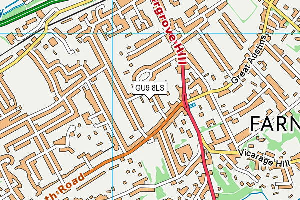 GU9 8LS map - OS VectorMap District (Ordnance Survey)