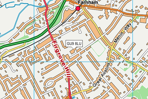 Farnham Sixth Form College map (GU9 8LU) - OS VectorMap District (Ordnance Survey)