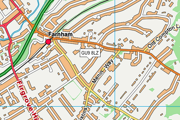 GU9 8LZ map - OS VectorMap District (Ordnance Survey)