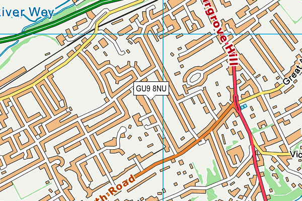 GU9 8NU map - OS VectorMap District (Ordnance Survey)