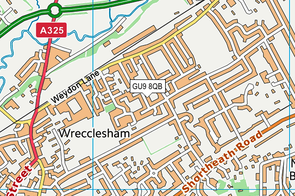 GU9 8QB map - OS VectorMap District (Ordnance Survey)