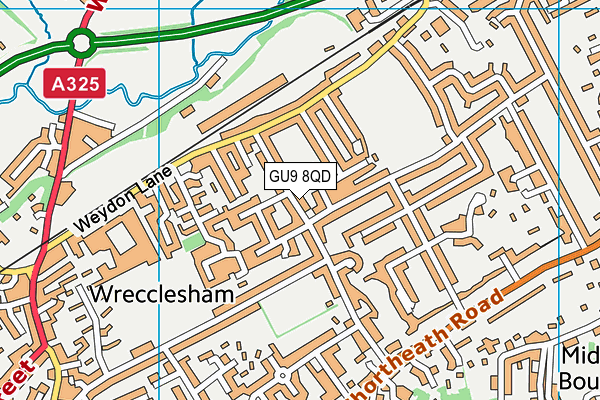 GU9 8QD map - OS VectorMap District (Ordnance Survey)