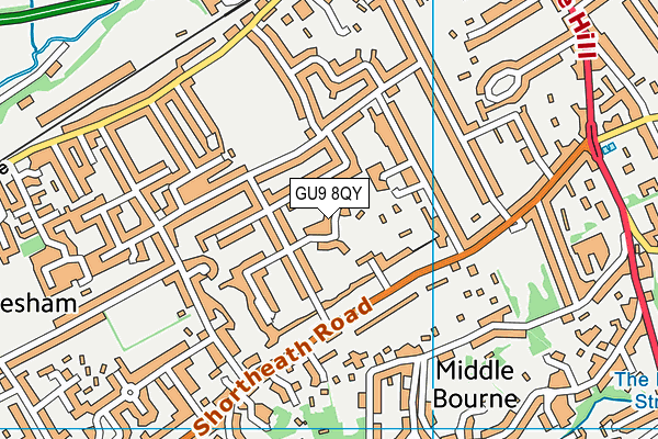 GU9 8QY map - OS VectorMap District (Ordnance Survey)