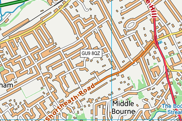 GU9 8QZ map - OS VectorMap District (Ordnance Survey)