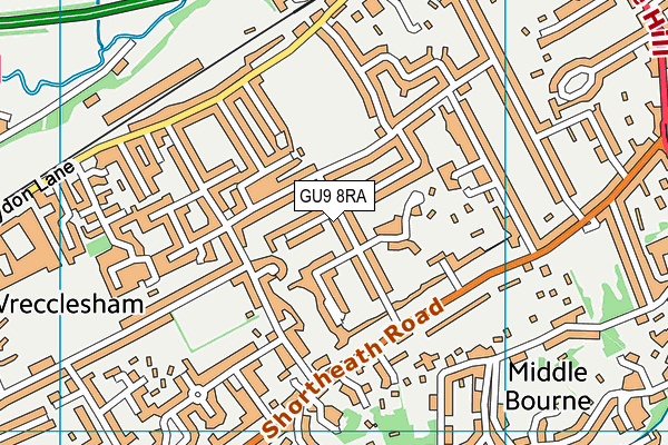 GU9 8RA map - OS VectorMap District (Ordnance Survey)