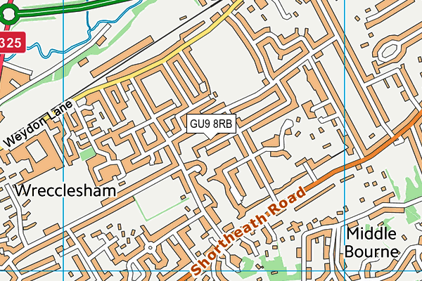 GU9 8RB map - OS VectorMap District (Ordnance Survey)